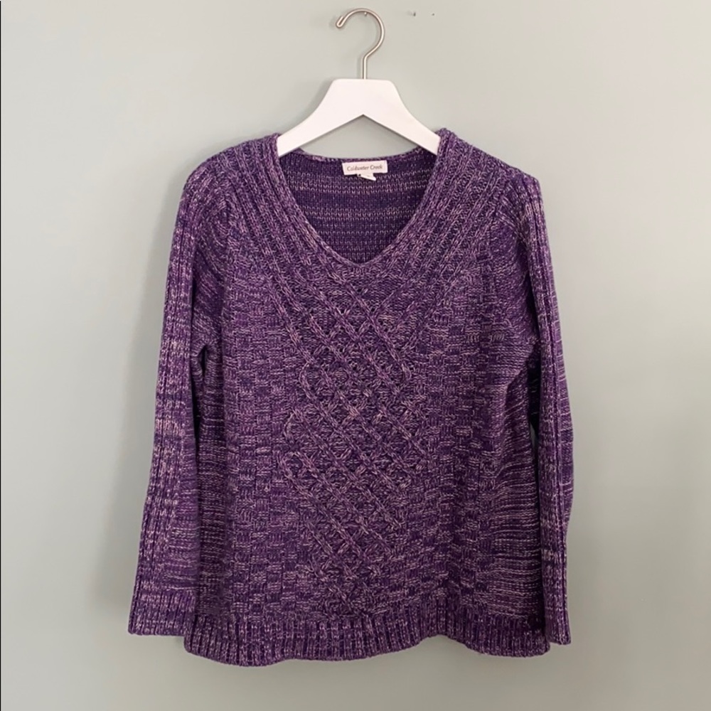 Purple v neck sweater